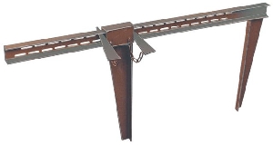 Fundamentzwinge Gr. 2, Breite bis 900 mm, Schenkellänge 500 mm, mit 2 Stck Keilen und Kette mieten leihen