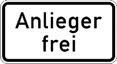 Verkehrszeichen Zusatschild_ZZ mieten leihen