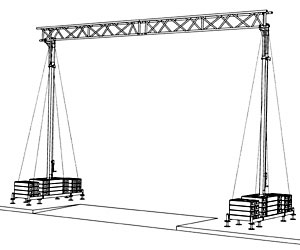 Kabelbrücke 7,40m  Spannweite / Durchfahrtsbreite mieten leihen