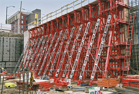 Wandschalung für Industrie und  Wohungsbau   mieten leihen