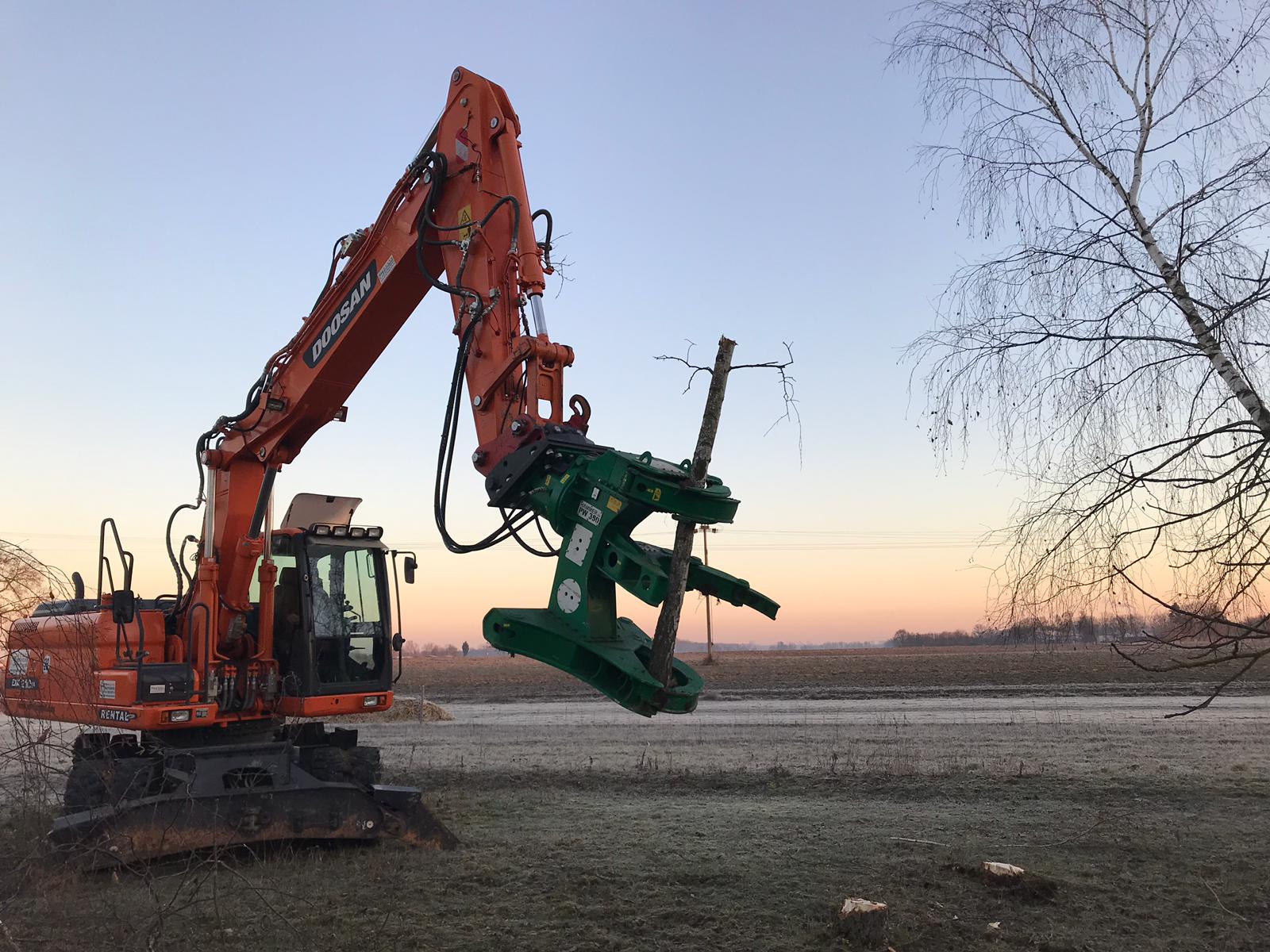 Astschere - Baumschere MS21 für Bagger , Fällgreifer