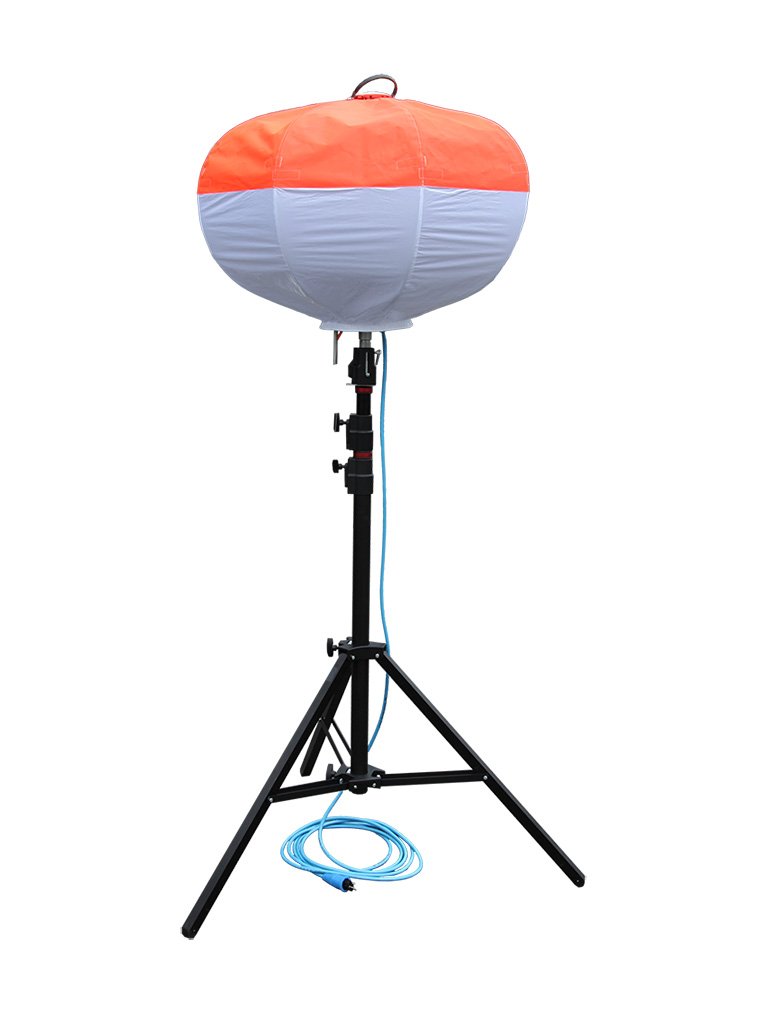 LED-Baustellenbeleuchtung / Leuchtballon mit Stativ