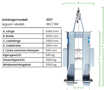 Spezialanhänger / Anhänger für Hubarbeitsbühne Leguan 190 mieten leihen