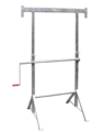 Kurbel-Gerüstbock M. Geländerpfosten, Klein 1,20m - 1,90m  mieten leihen