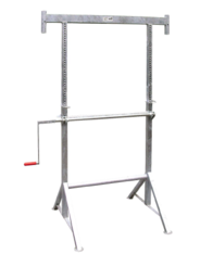 Kurbel-Gerüstbock M. Geländerpfosten, Klein 1,20m - 1,90m  mieten leihen