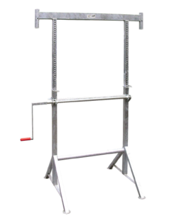 Kurbel-Gerüstbock M. Geländerpfosten, Klein 1,20m - 1,90m  mieten leihen